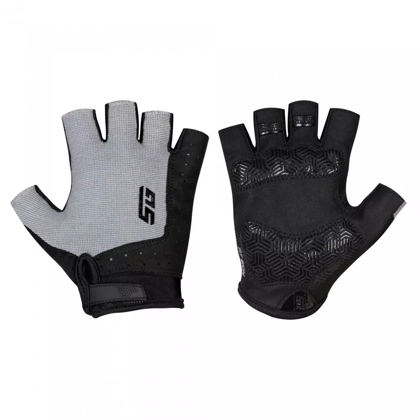 Велоперчатки демисезонные унисекс STG FitSkin, серый с черным, размер S, Х112269-S