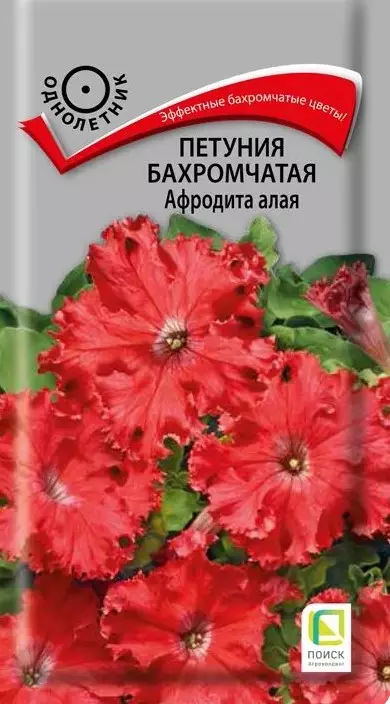 Семена цветов Петуния Афродита F1 Алая, ПОИСК 10 шт ц/п