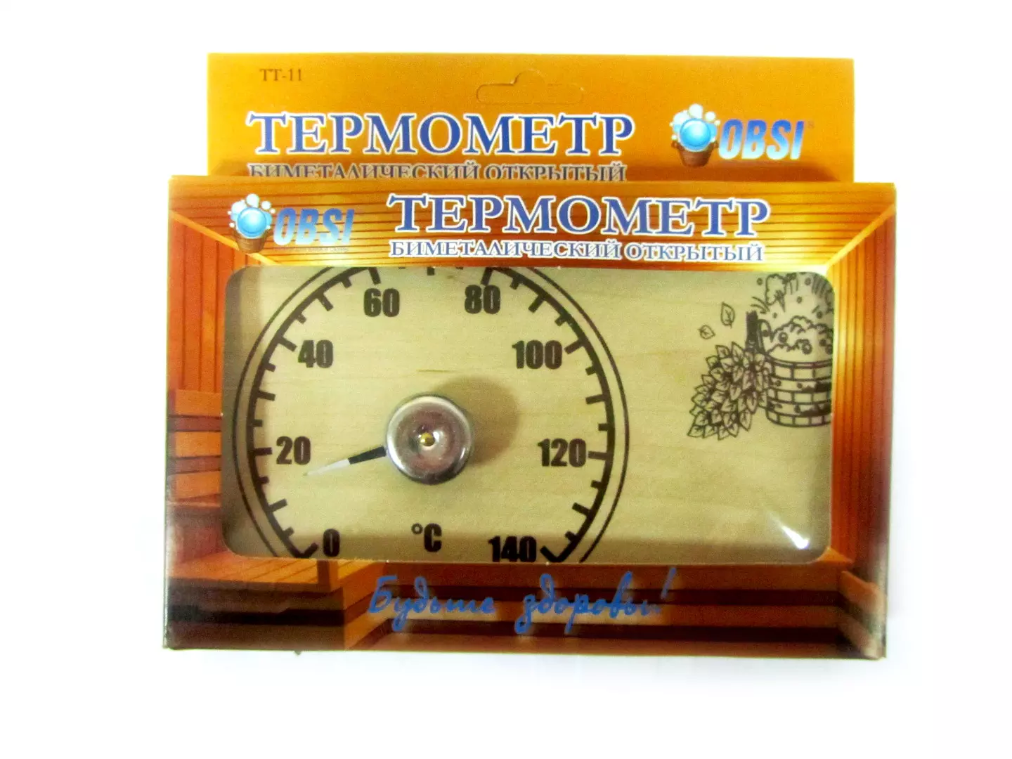 Термометр OBSI открытый, прямоугольный ТТ-11