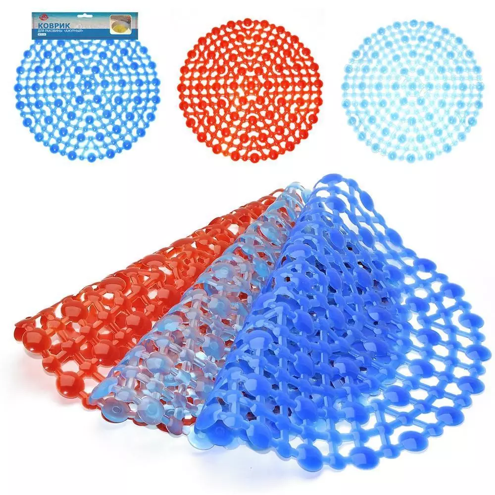 Коврик для раковины Ажурный кругл d29см МГ76-57