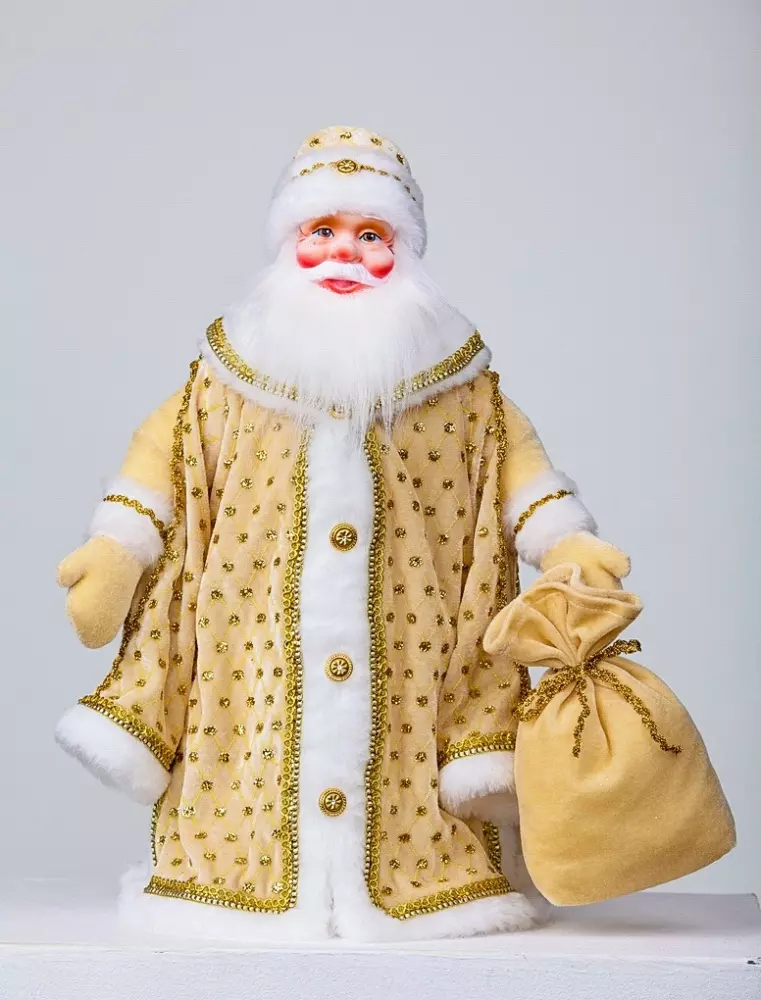 Дед Мороз Царский Золотой 2, 50 см в упаковке