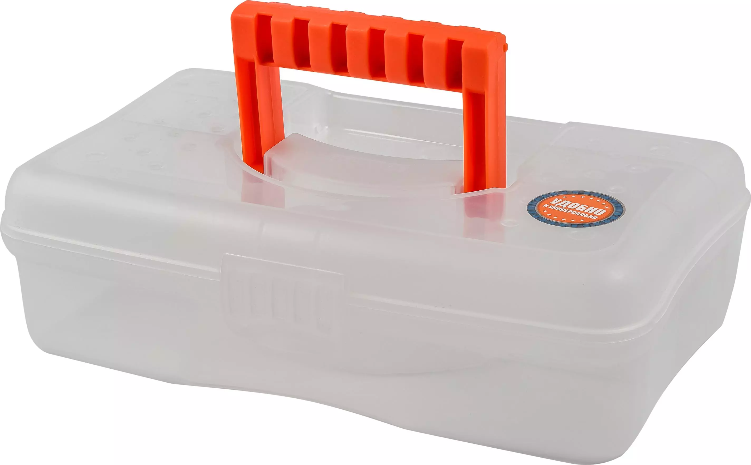 Органайзер для хранения мелочей 236х131х84 мм Бокс 4 секции PR Blocker Techniker 9&quot;прозрачный