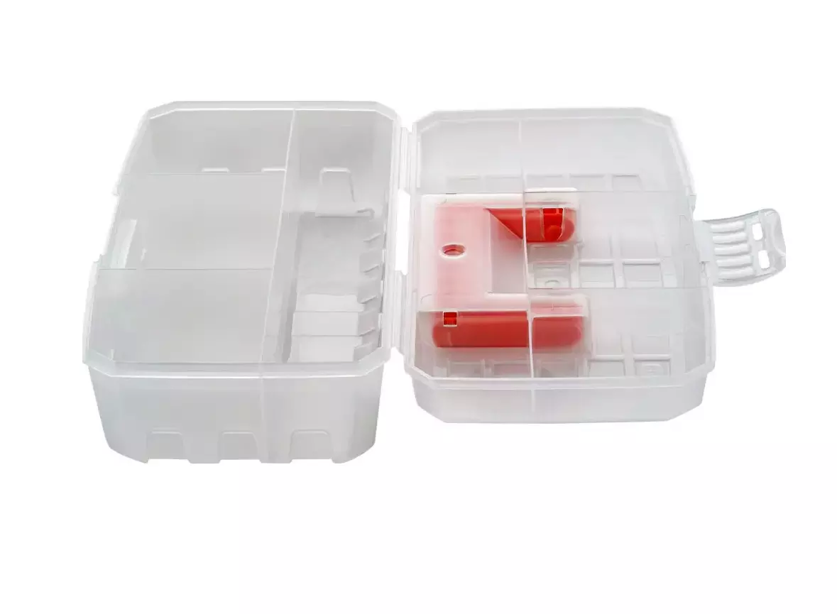 Органайзер для хранения мелочей 236х131х84 мм Бокс 4 секции PR Blocker Techniker 9&quot;прозрачный