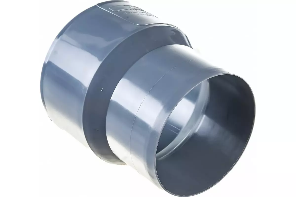 Переход канализационный с чугуна на пластик 124х110 мм. серый, RTP 36645