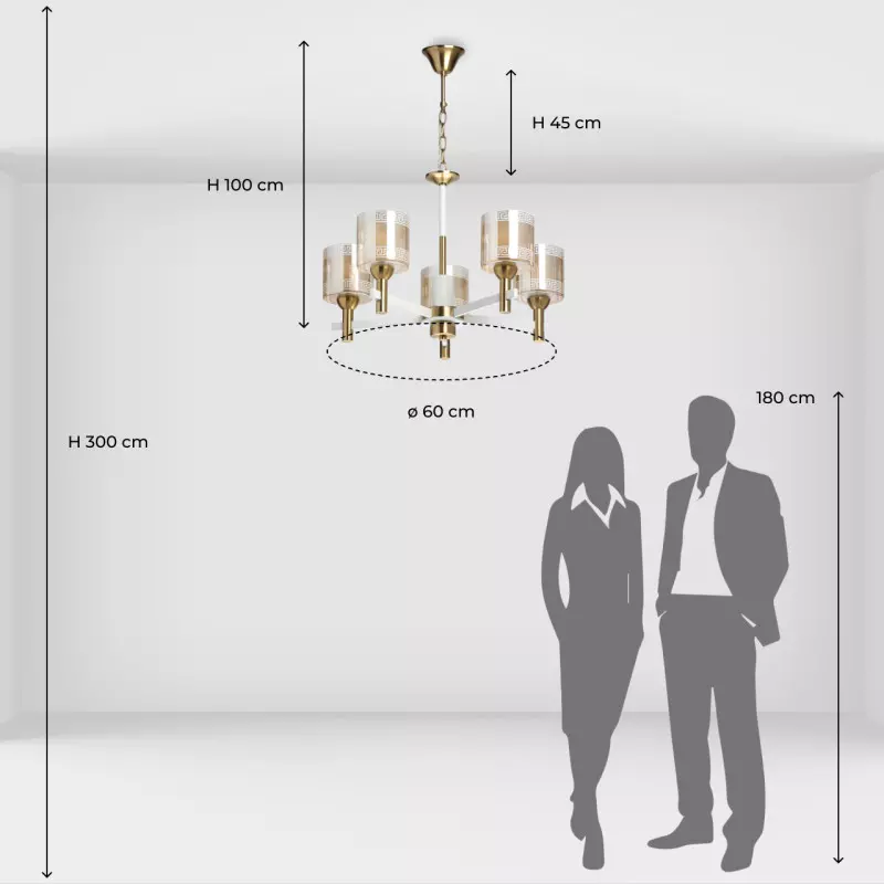 Люстра подвесная 5хЕ27 De City 361011805