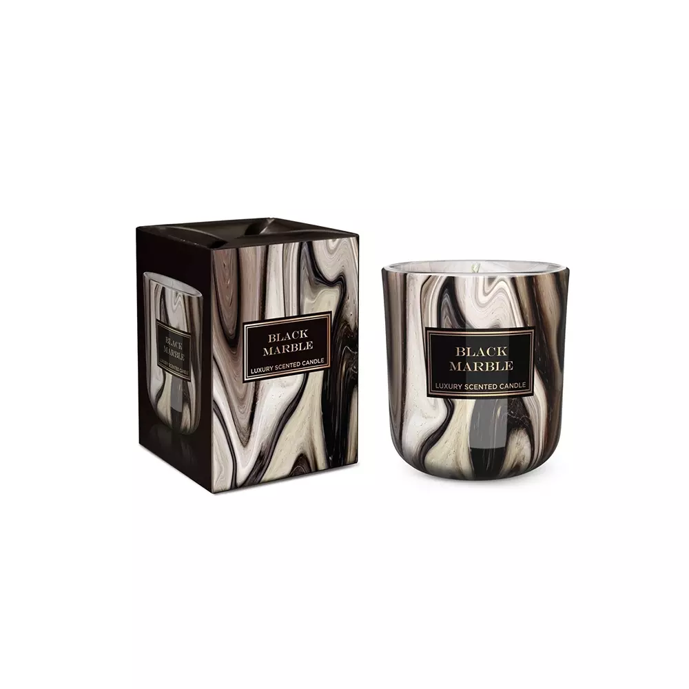Cвеча ароматизированная в стакане Мрамор/Marble 150 г Bartek