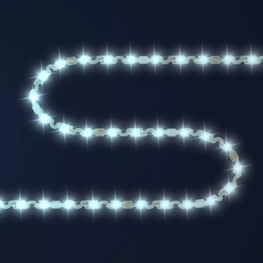 Светодиодная лента 24В 8Вт/м 700Лм/м 6500К 5м 6мм CRI&gt;80 SMD2835 60шт/м IP20 Apeyron 00-351