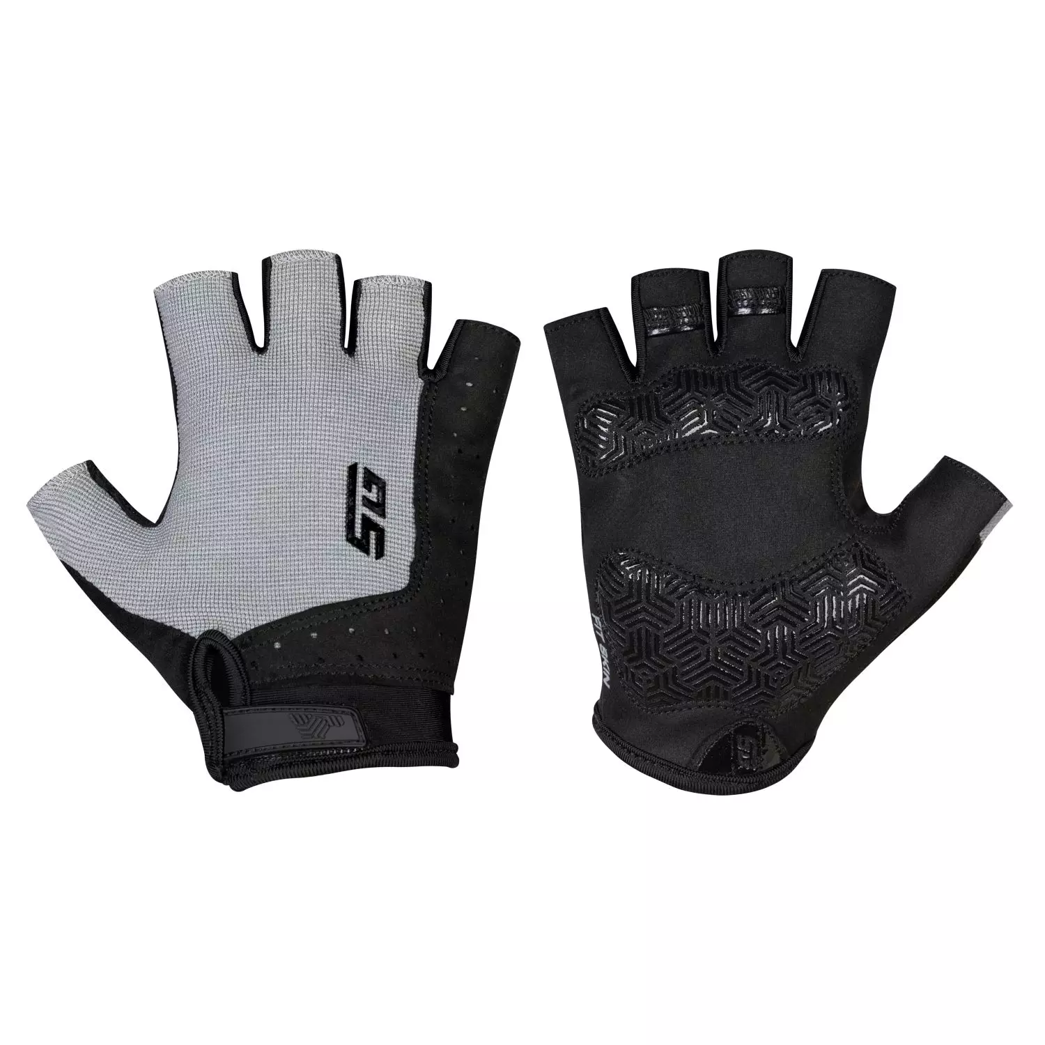 Велоперчатки демисезонные унисекс STG FitSkin, серый с черным, размер M, Х112270-M