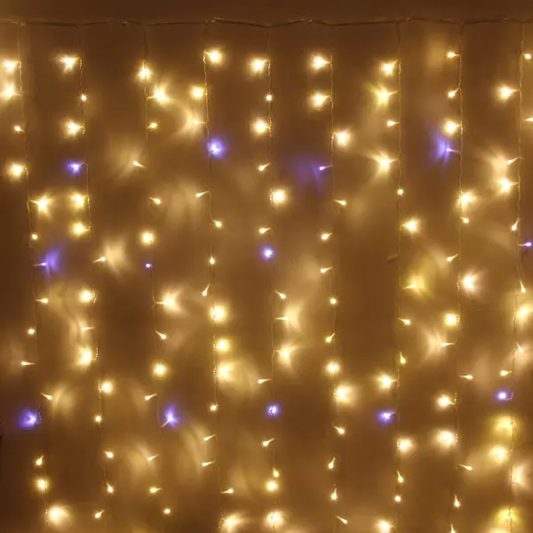 Уличная гирлянда Занавес 1,5х2 м 320 ламп теплый белый (1 режим мерцание) 183-173