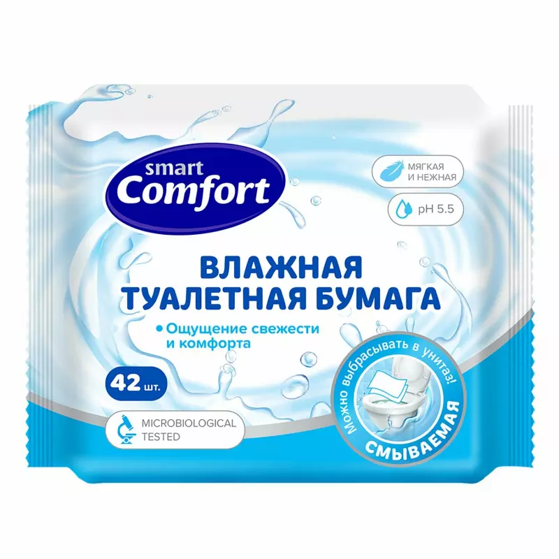 Влажная туалетная бумага Comfort smar 42 шт