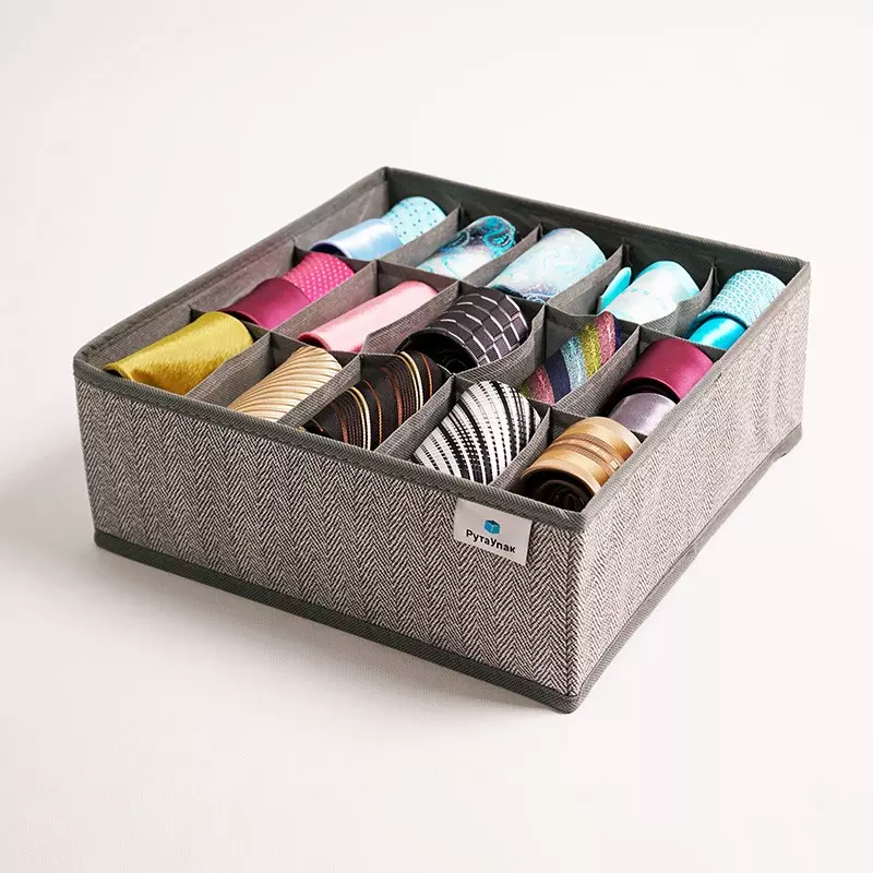 Органайзер для хранения белья 15 секций 30x30x11 Д70702.047 серый