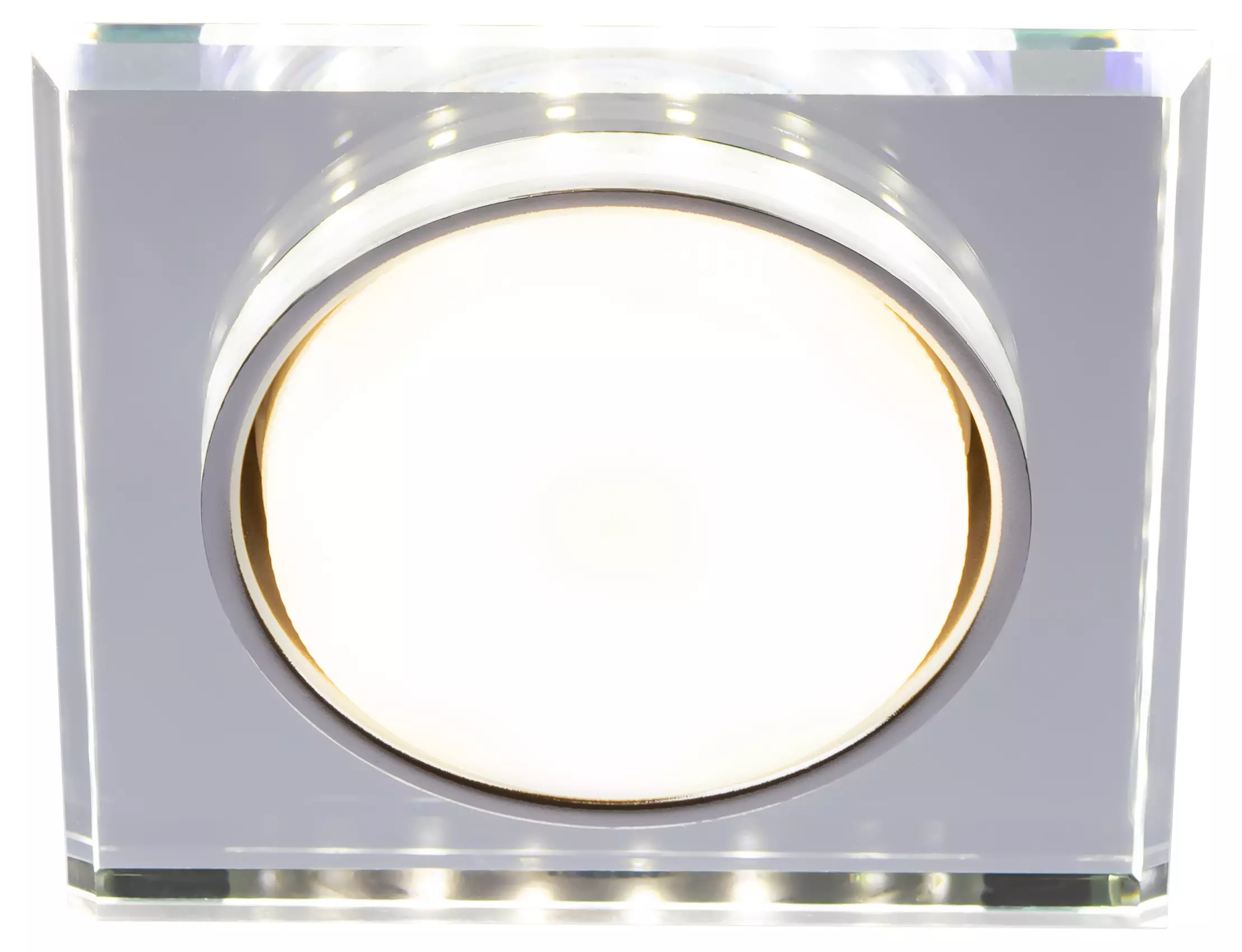 Светильник точечный ЭРА GX53 с LED подсветкой зеркальный Б0057472