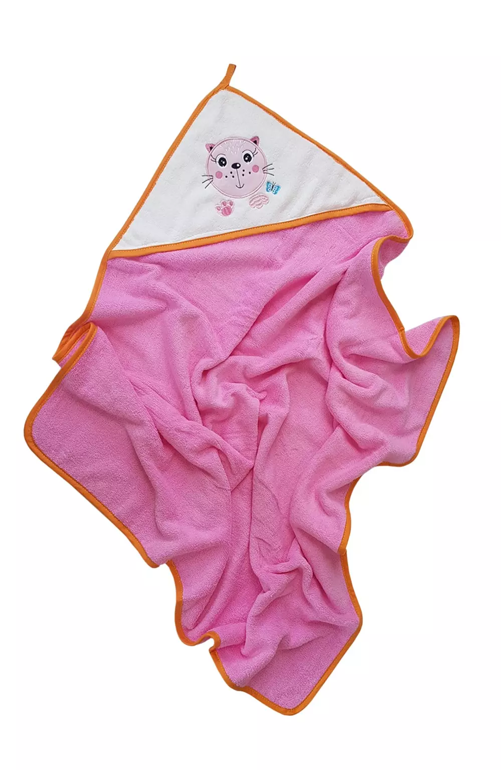 Полотенце с уголком детское 90х90 см Kitten, розовый Uviton 0028/02