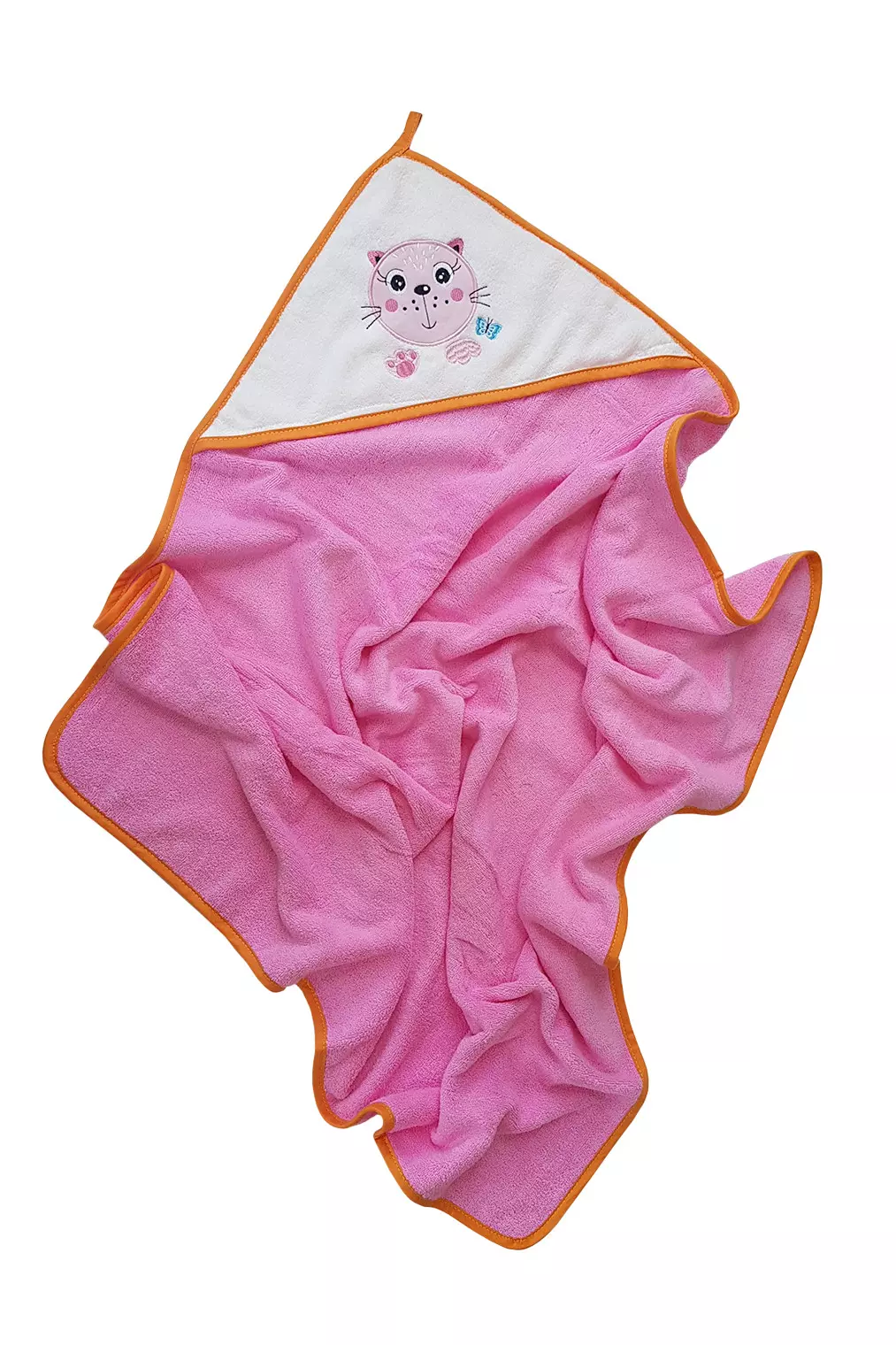 Полотенце с уголком детское 90х90 см Kitten, розовый Uviton 0028/02