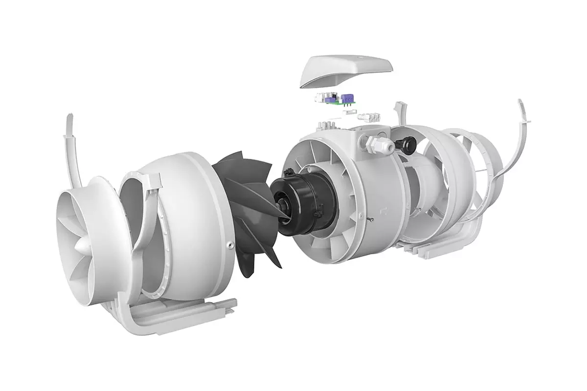 Канальный вентилятор осевой D-125 TYPHOON 125 2SP ERA PRO (V=240/355m3/h) 2 скорости