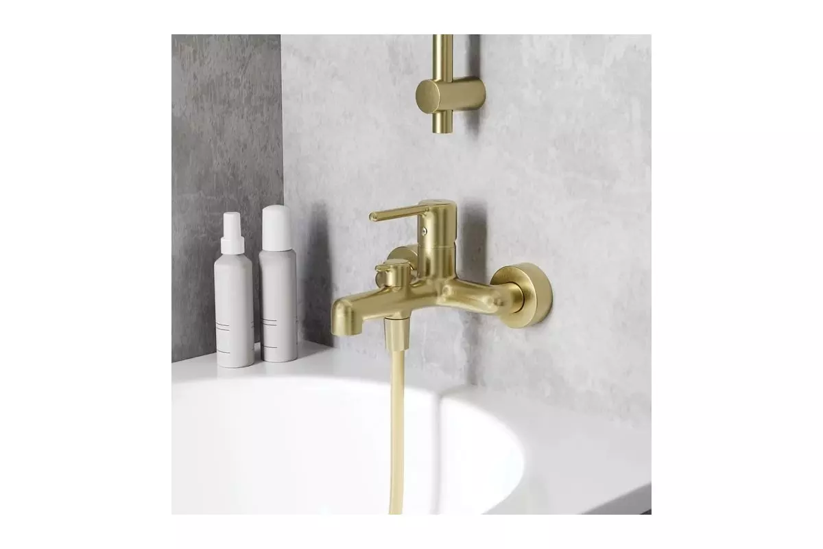 Смеситель для ванны, матовое золото IDDIS Aiger AIGMG00i02WA, латунь