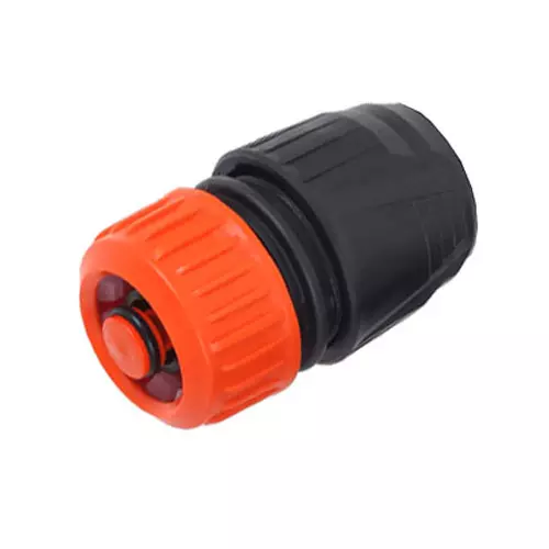 Коннектор для шланга 3/4" быстросъемный с аквастопом Жук 330795-00