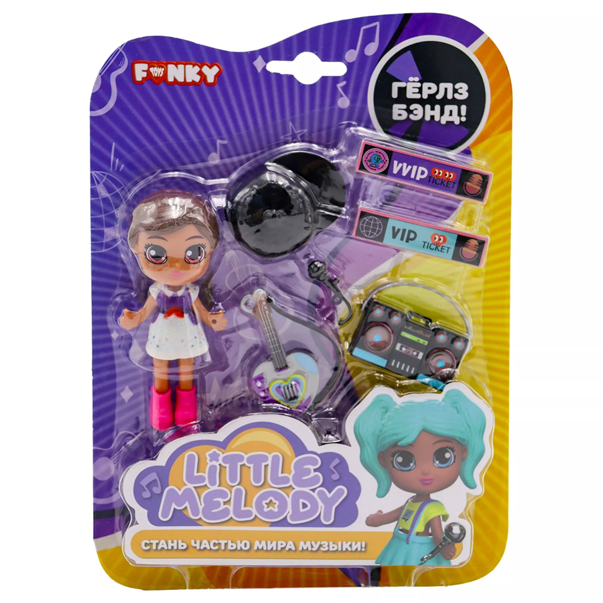 Игровой набор куколка Деми с музыкальными аксессуарами Funky Toys FTk0081441-3