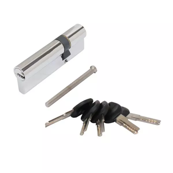 Цилиндровый механизм 90 мм (30x60) АЛЛЮР HD F 90-5К CP хром перф.ключ/ключ