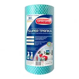 Супер Тряпка smart-cleaner цветная, 30 л/рул, 28*24,5 UNICUM