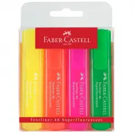 Текстовыделители Faber-Castell 46 Superfluorescent 4 флуоресцентных цв., 1-5мм, пластик. уп