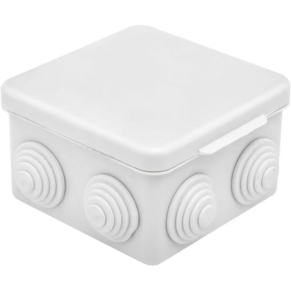 Распределительная коробка накладная 80х80х55мм 7 вводов IP54 серый GUSI ELECTRIC С3В87