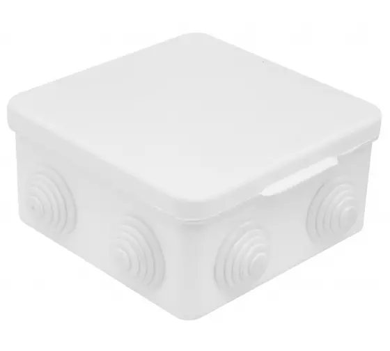 Распределительная коробка GUSI ELECTRIC 100х100х55 8 муфтами д26, IP54, ОП, белый С3В108 Б Евро