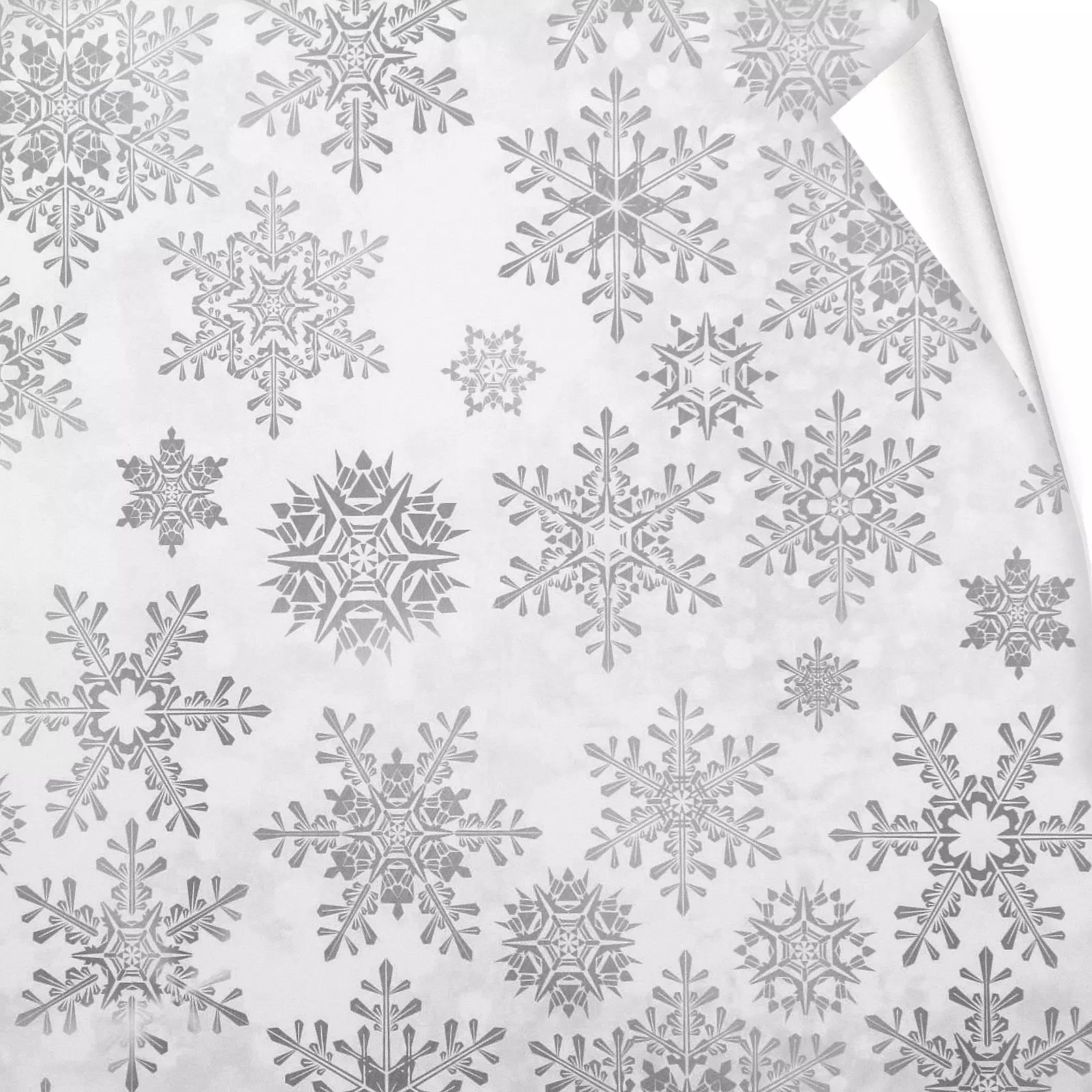 Бумага упаковочная 50х70 см Метель серебро 214-514