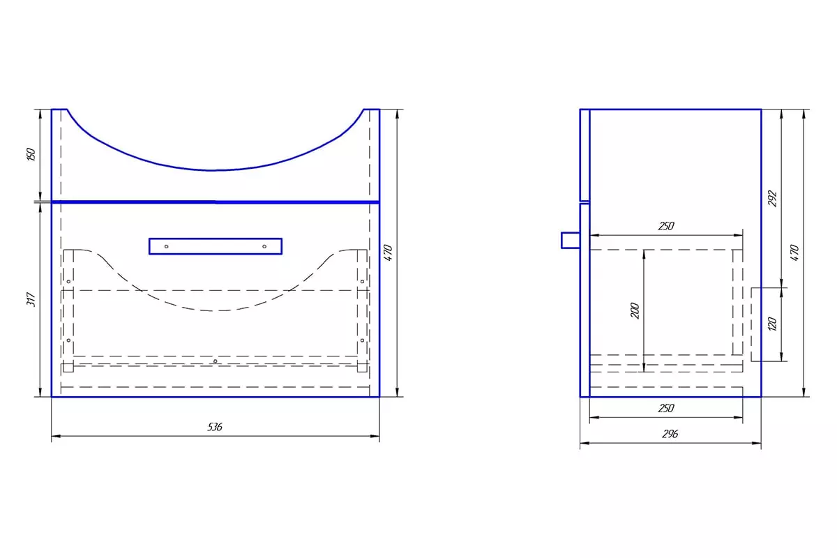 Тумба Dreja.eco Alfa 55 NEW, белый лак, 1 ящ. 99.0305