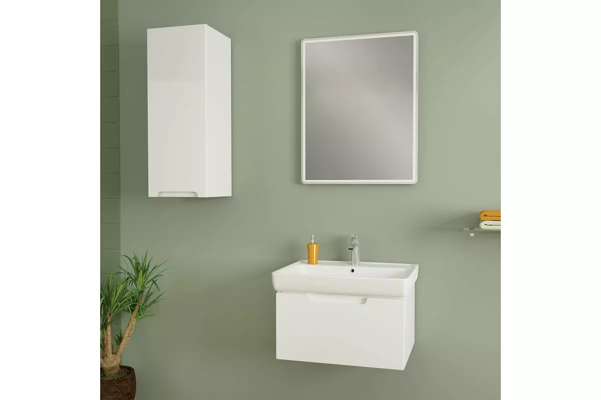 Тумба подвесная под раковину Dreja.eco Tiny 50 белая (рак. Мини 50) 99.1901