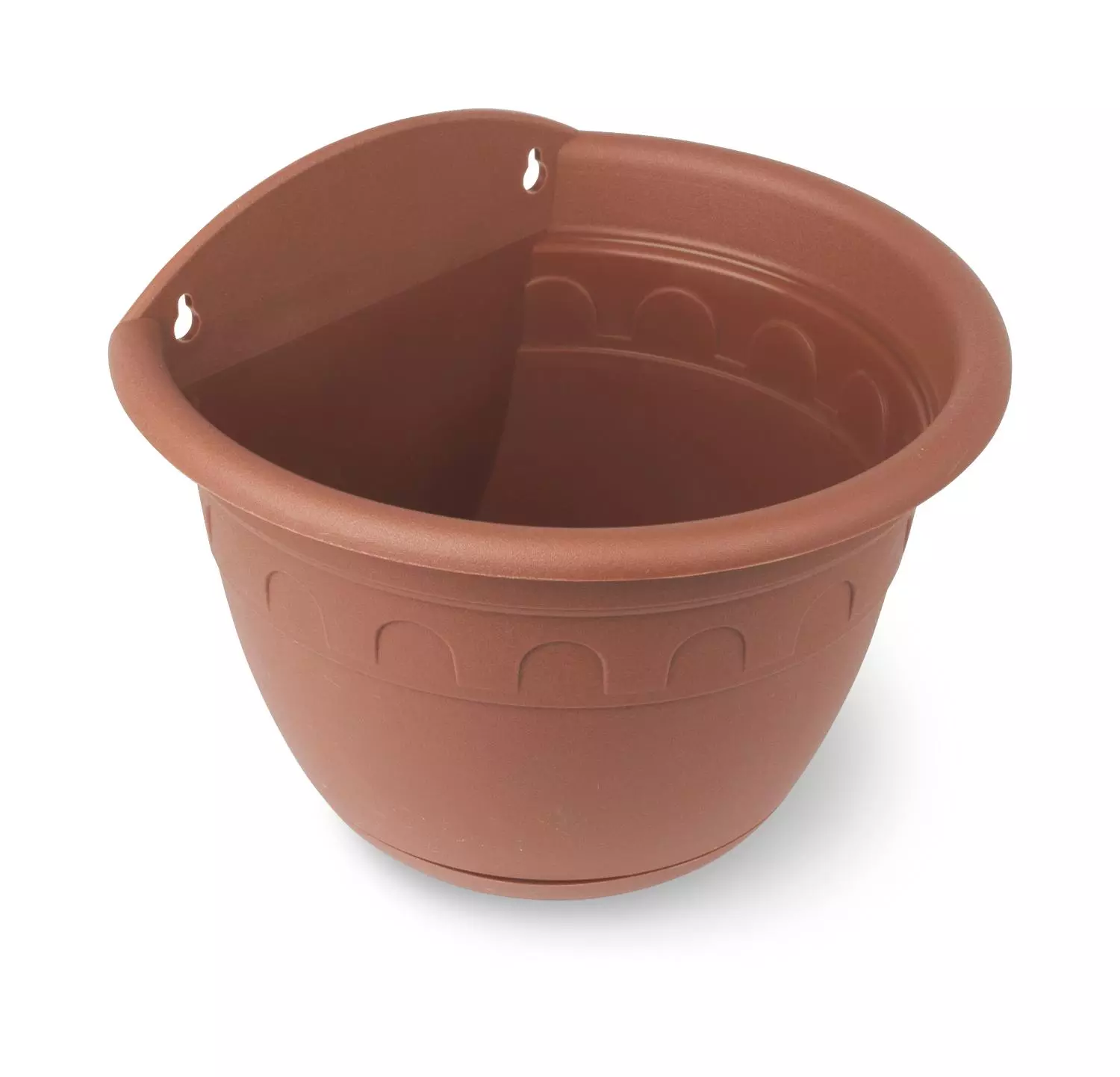 Кашпо настенное Колывань 20 см терракот С112Т