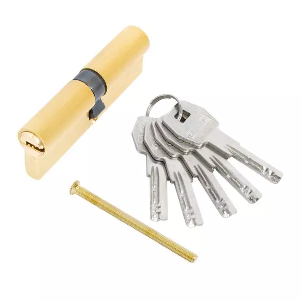 Цилиндровый механизм Стандарт 90 мм (45х45) SB 5кл мат.золото перф.ключ/ключ