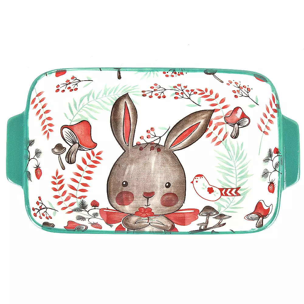 Форма для запекания 22*12,5*5см 600мл фарфор &quot;Kawaii Forest.Rabbit&quot;