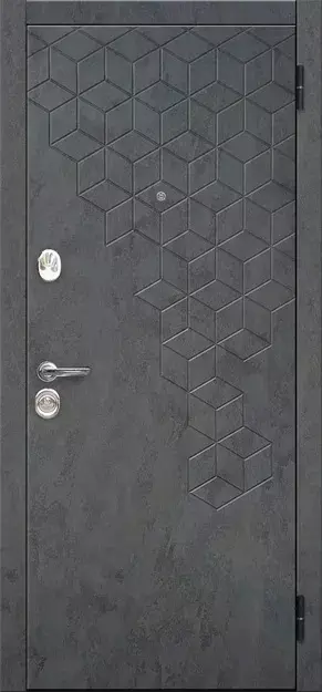 Дверь входная металл. 7,5 Феникс Линии велюр белый софт (860мм) правая