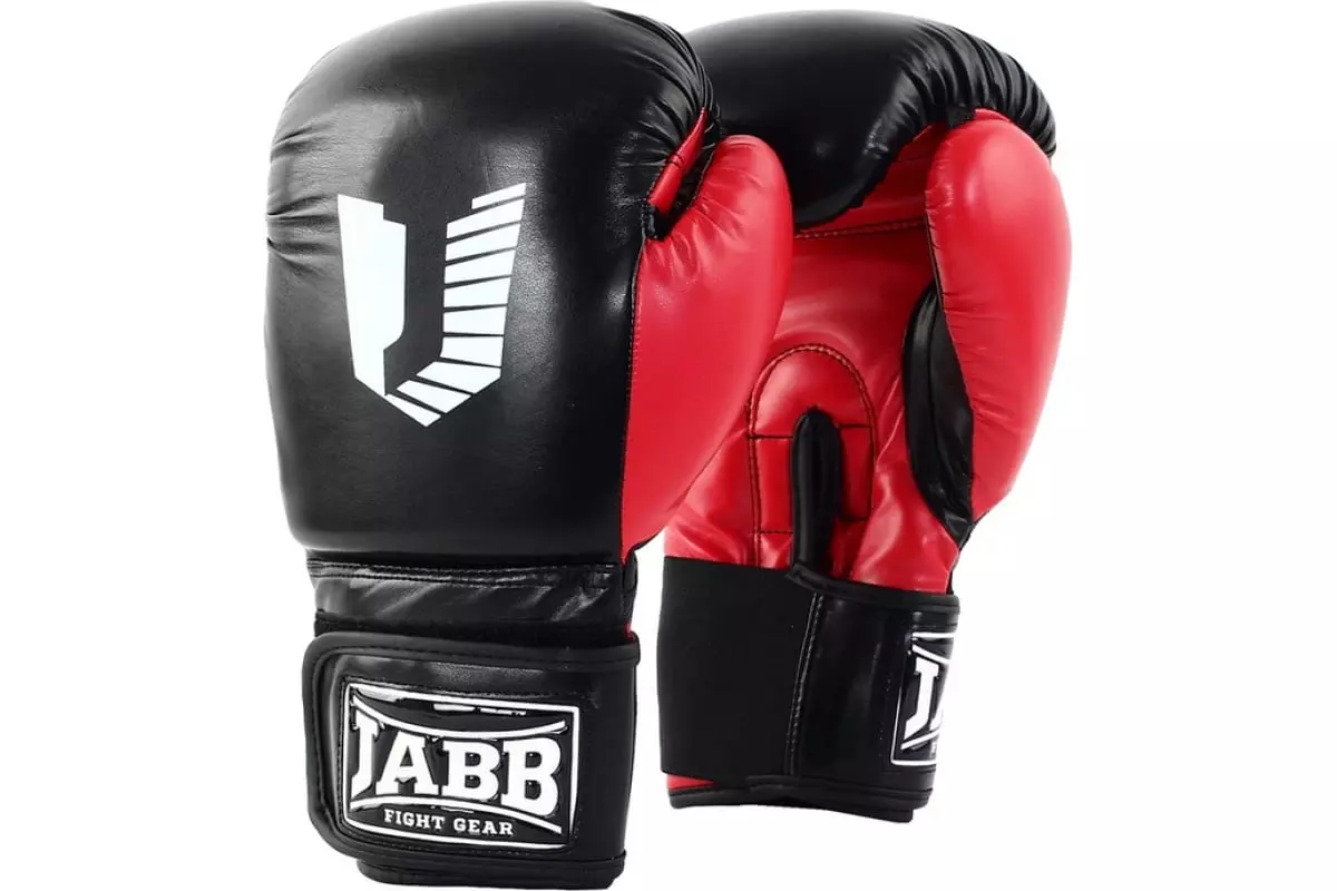 Боксерские перчатки(иск.кожа) Jabb JE-4056/Eu 56 черный/красный 8ун.