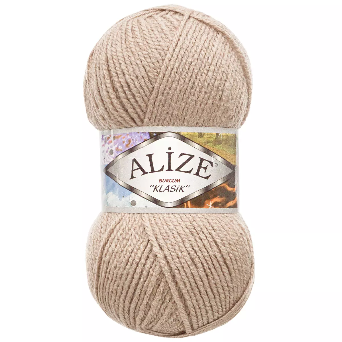 Пряжа Alize burcum klasik 100гр. 210м кофе с молоком 100% акрил