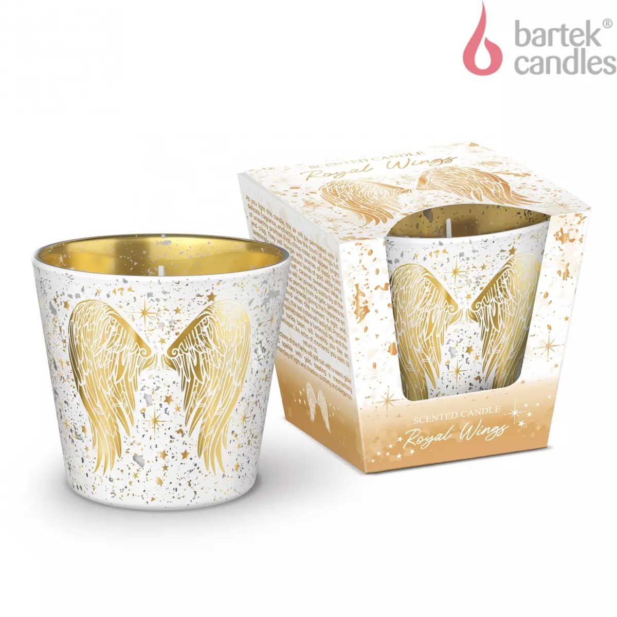 Свеча ароматизированная в стакане 115 г Bartek Королевские крылышки/Royal Wings Sunset
