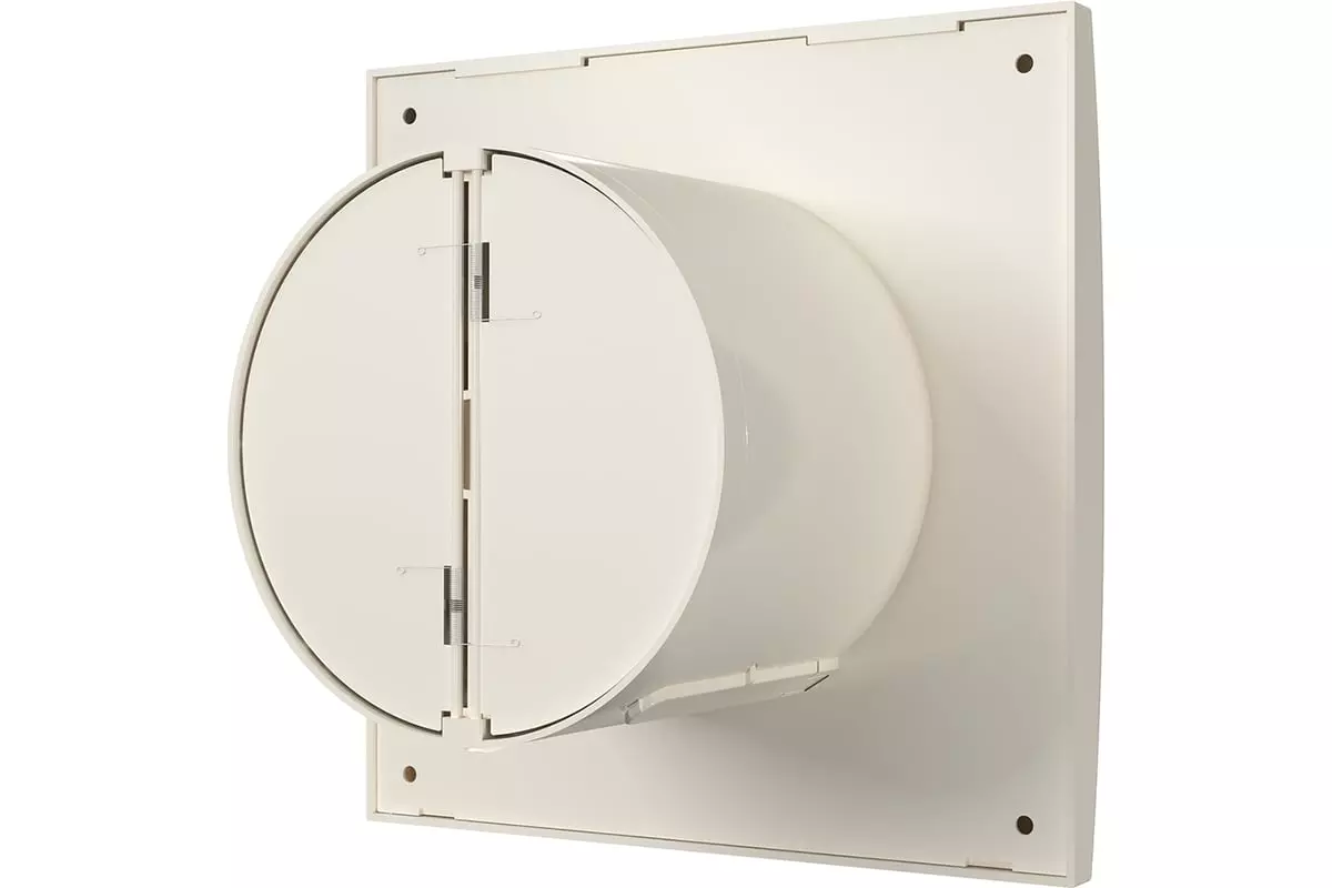 Вентилятор накладной DICITI AURA 4C Ivory. с обр. клапаном (D=100, V=90m3/h)