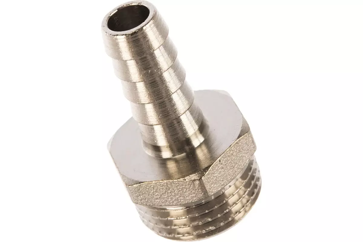 Штуцер для шланга 1/2&quot;х10 мм, НР, никель, CTM CRSM1210