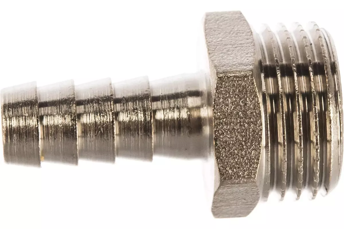 Штуцер для шланга 1/2&quot;х10 мм, НР, никель, CTM CRSM1210