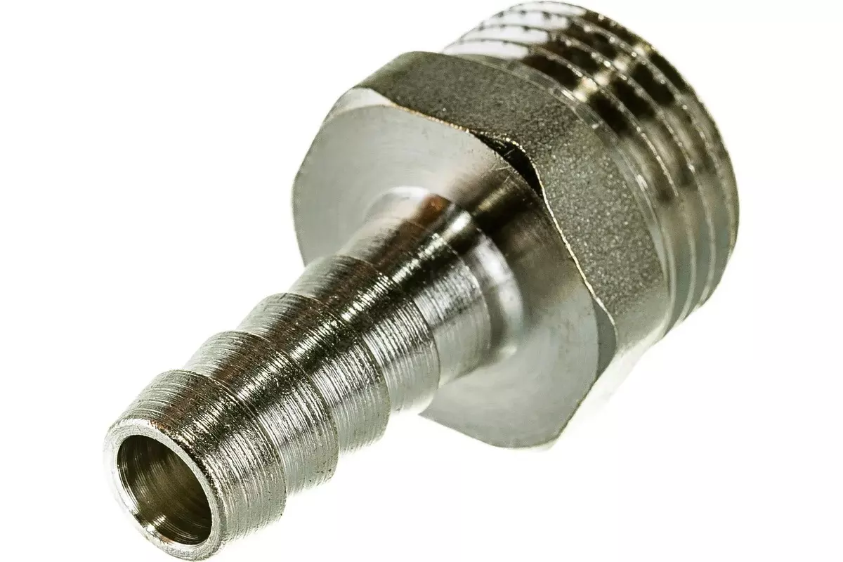 Штуцер для шланга 1/2&quot;х10 мм, НР, никель, CTM CRSM1210