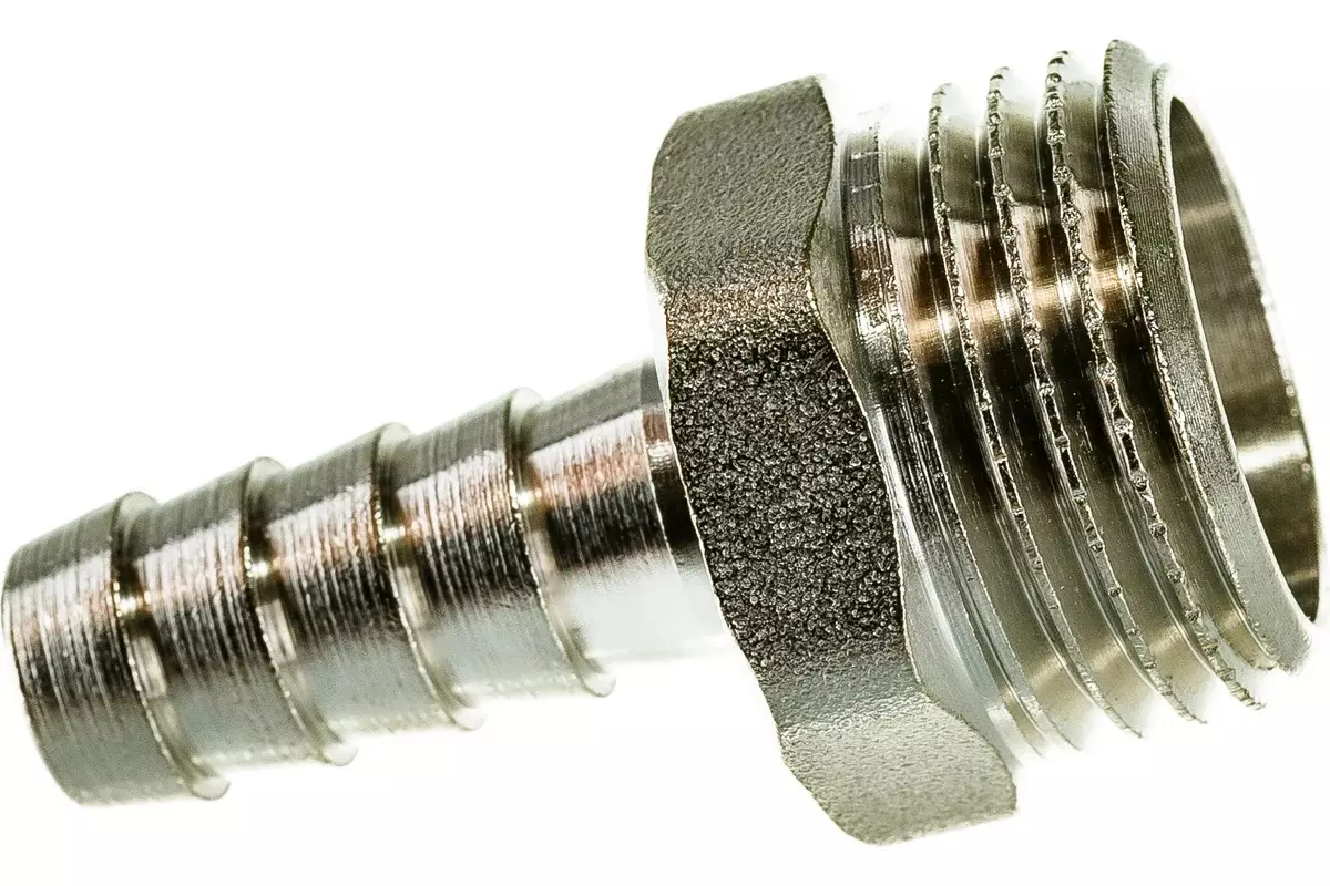 Штуцер для шланга 1/2&quot;х10 мм, НР, никель, CTM CRSM1210