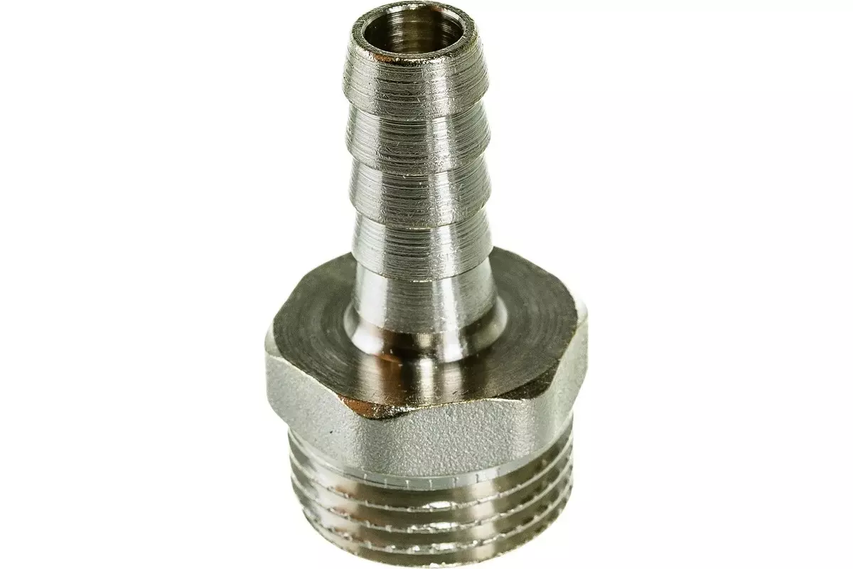 Штуцер для шланга 1/2&quot;х10 мм, НР, никель, CTM CRSM1210