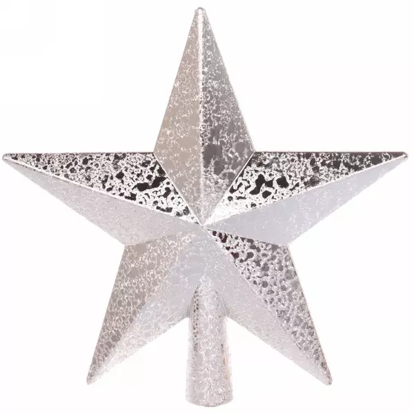 Верхушка на елку Звезда SHINE Glow 20 см, silver 201-1994 