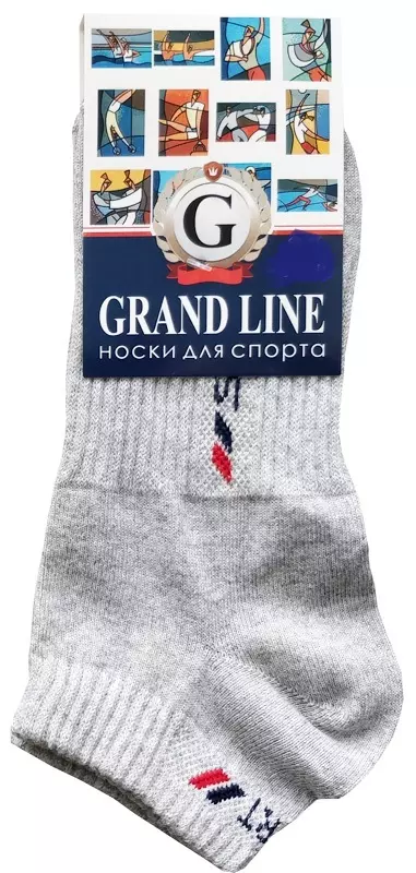 Спортивные носки р-р 23 GRANG LINE С-40/1 укороч. серый