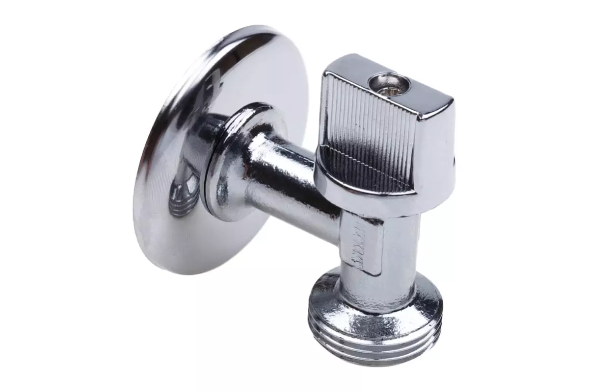 Кран угловой шаровой для бытовой техники 1/2"х3/4" НР/НР AQUALINK 01331
