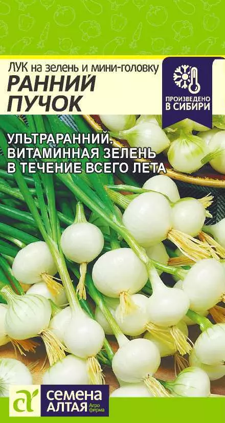 Семена Лук на зелень и мини-головку Ранний Пучок/Сем Алт/цп 0,5 гр.