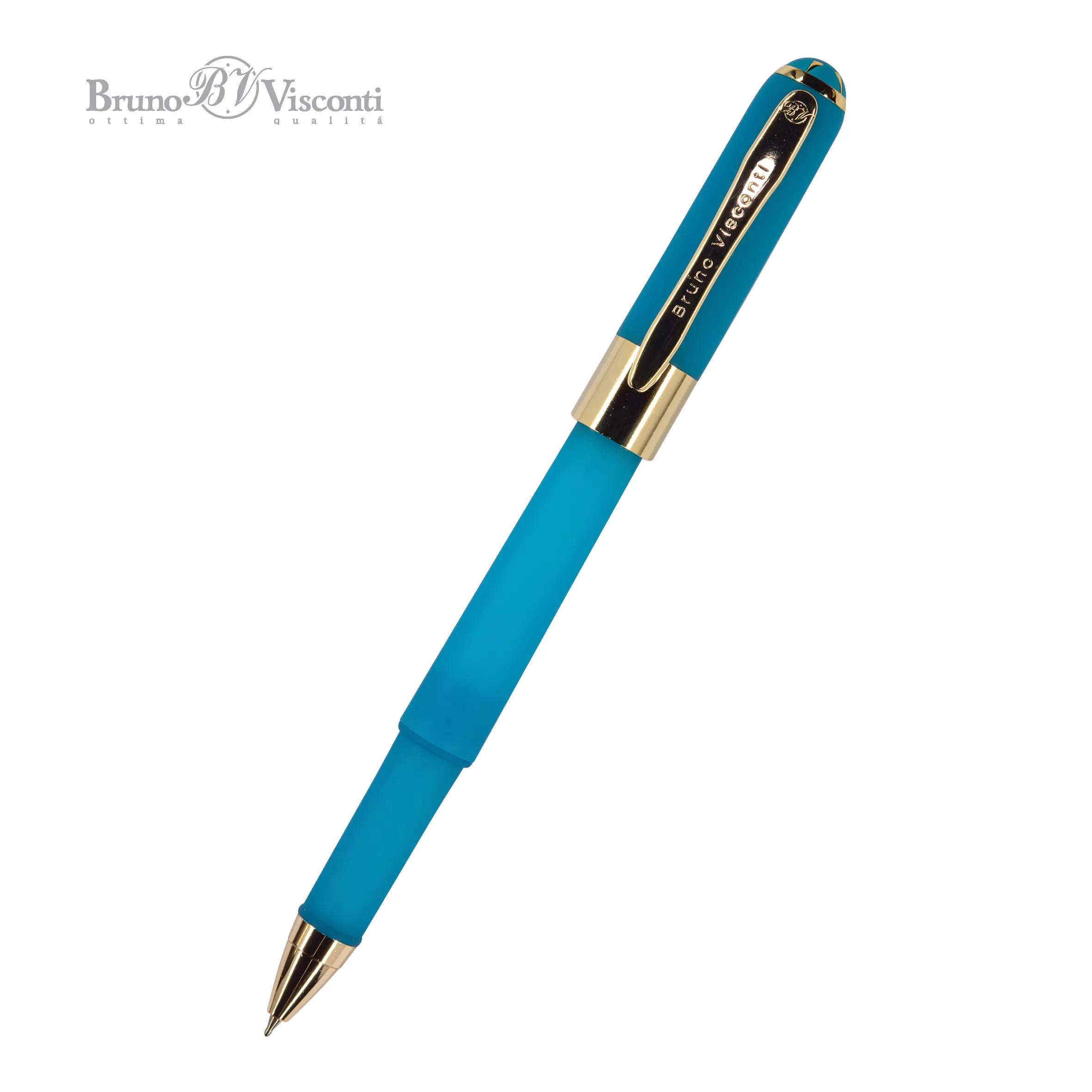 Шариковая ручка синие чернила, BrunoVisconti Monaco, бирюзовый корпус, 20-0125/23 