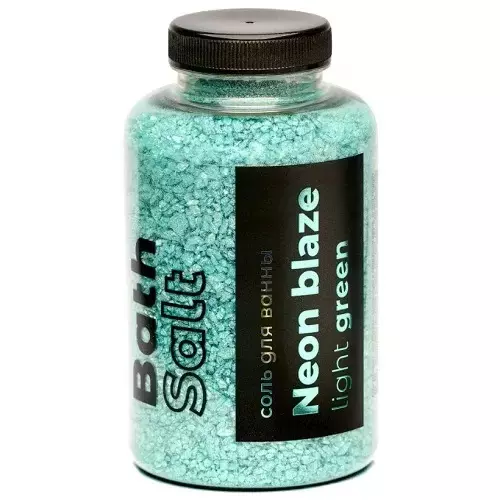 Соль для ванн Fabrik Cosmetology Неон светло-зелёный с шиммером 500 г