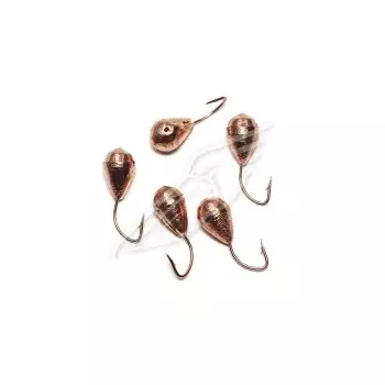 Мормышка для зимней рыбалки Капля с отв., р.5, вес 1,8, цв. медь &quot;ЯМАН&quot; (уп. 5 шт.)